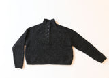 Baby Alpaca Polo Sweater - Anthracite