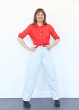California Wide Jean - Pale Blue w/Pale Blue Stitch