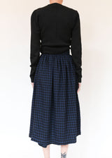 Plaid Interval Skirt - Blue