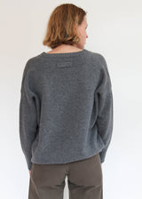 Aura V-Neck Sweater - Grey