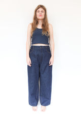 Denim Straight Pants - Indigo