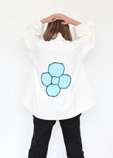 Canvas Jacket/Painted Flower on Back