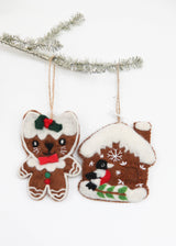 Gingerbread and Holdiay Ornament Assorted