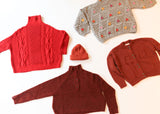 Hand Knit Pullover with Embroidery - Gray
