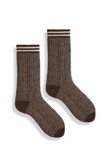 Women’s Nordic Birdseye Wool Cashmere Crew Socks