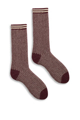 Women’s Nordic Birdseye Wool Cashmere Crew Socks