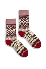 Women’s Fair Isle Wool Cashmere Crew Socks