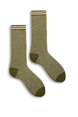 Men’s Nordic Birdseye Wool Cashmere Crew Socks