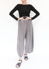 Tucked Hem Pant - Eiffel Tower