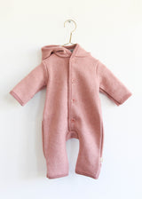Babies Boiled Wool Overall - Rose
