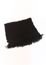 Handwoven Crepe Wrap - Black OS