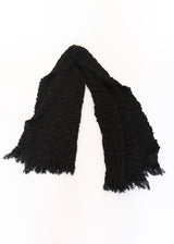 Handwoven Crepe Wrap - Black OS