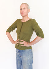 Pointelle Henley - Grass