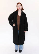 Double Face Long Coat - Black OS