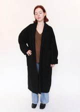 Double Face Long Coat - Black OS
