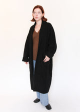Double Face Long Coat - Black OS