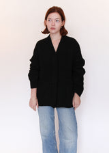Double Face Cardigan - Black