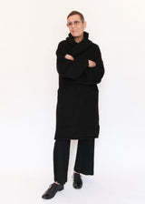 Double Face Long Coat - Black OS