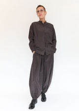 Mao Collar Shirt - Dk Plum