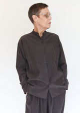 Mao Collar Shirt - Dk Plum