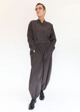 Mao Collar Shirt - Dk Plum