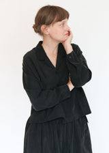 Cropped L/S Shirt - Black