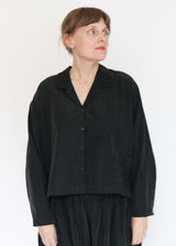 Cropped L/S Shirt - Black