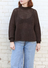Jane Crochet Jumper - Brown