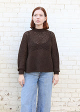 Jane Crochet Jumper - Brown