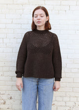 Jane Crochet Jumper - Brown