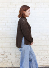 Jane Crochet Jumper - Brown