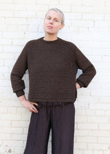 Jane Crochet Jumper - Brown