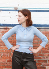 Dual Polo Long Sleeve - Pinto Blue