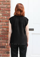 Pleated Sheath Top - Black