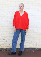Amelia Cardigan in Supreme Alpaca - Coral