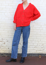 Amelia Cardigan in Supreme Alpaca - Coral