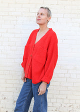 Amelia Cardigan in Supreme Alpaca - Coral