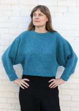 Balloon Sleeve Sweater - Teal
