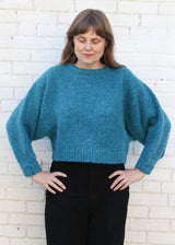 Balloon Sleeve Sweater - Teal