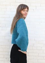 Balloon Sleeve Sweater - Teal