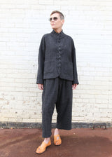 Wool Gauze Houndstooth Jacket