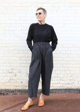 Wool Gauze Houndstooth Pants