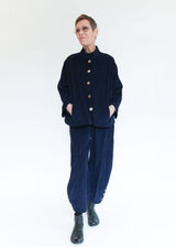 Stand Collar Jacket - Indigo