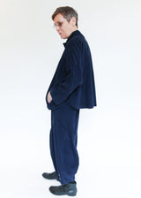 Stand Collar Jacket - Indigo