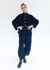 Stand Collar Jacket - Indigo