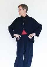 Stand Collar Jacket - Indigo