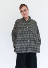 Big Shirt Small Check - Fennel