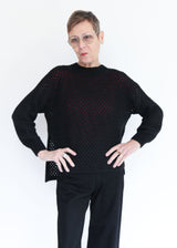 Jane Crochet Sweater - Black