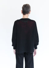 Jane Crochet Sweater - Black