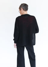 Jane Crochet Sweater - Black
